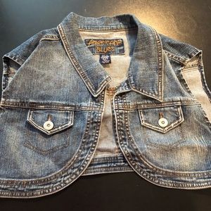 EUC- 1x cropped jean vest